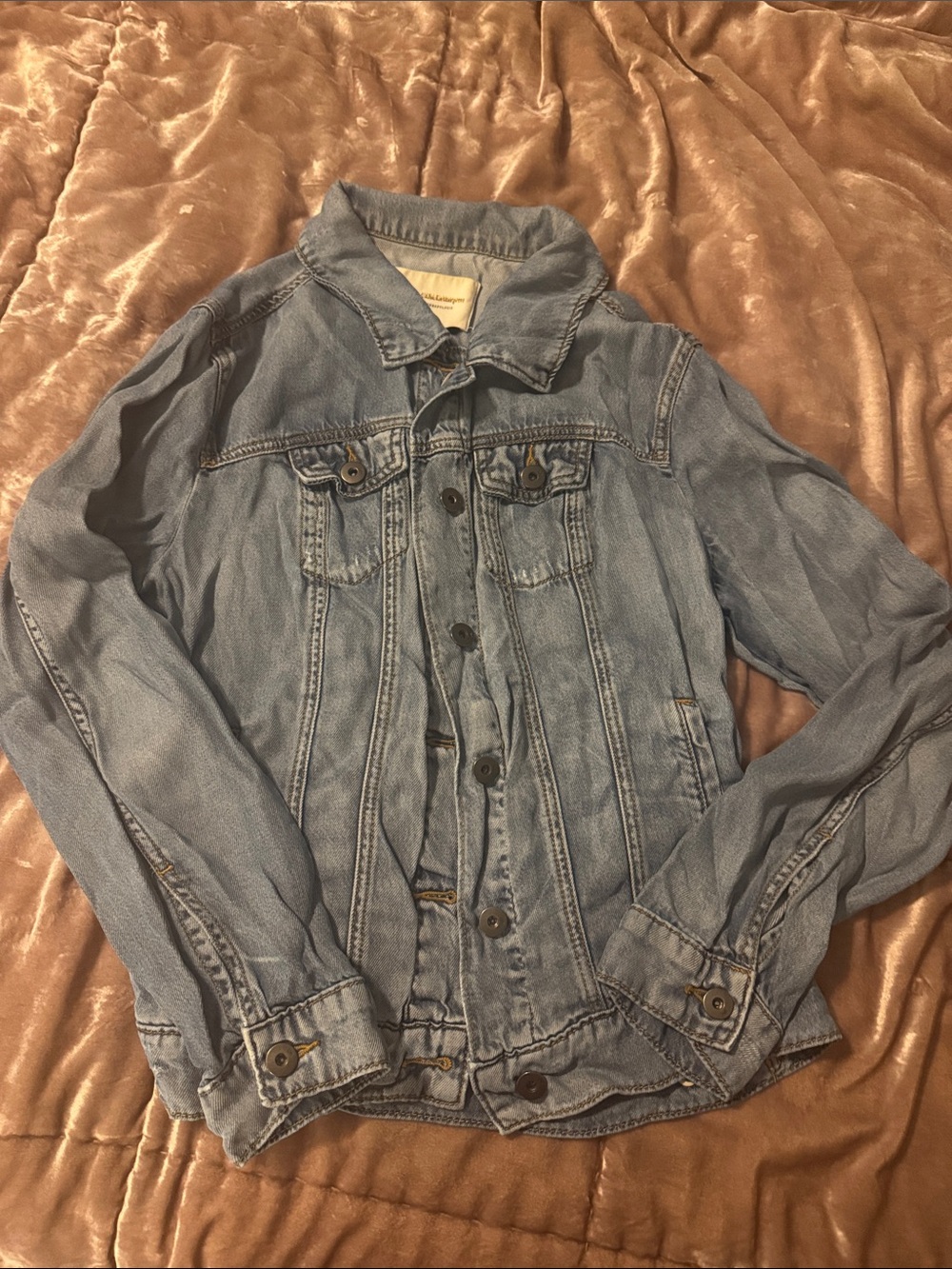 Pilcro and the Letterpress Light Blue Denim Jean Jacket